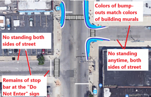A preliminary diagram of the improvements to be made at the intersection of East Amherst Street and Bailey Avenue.
